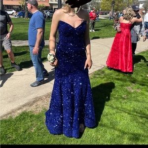 Royal Blue Prom dress.